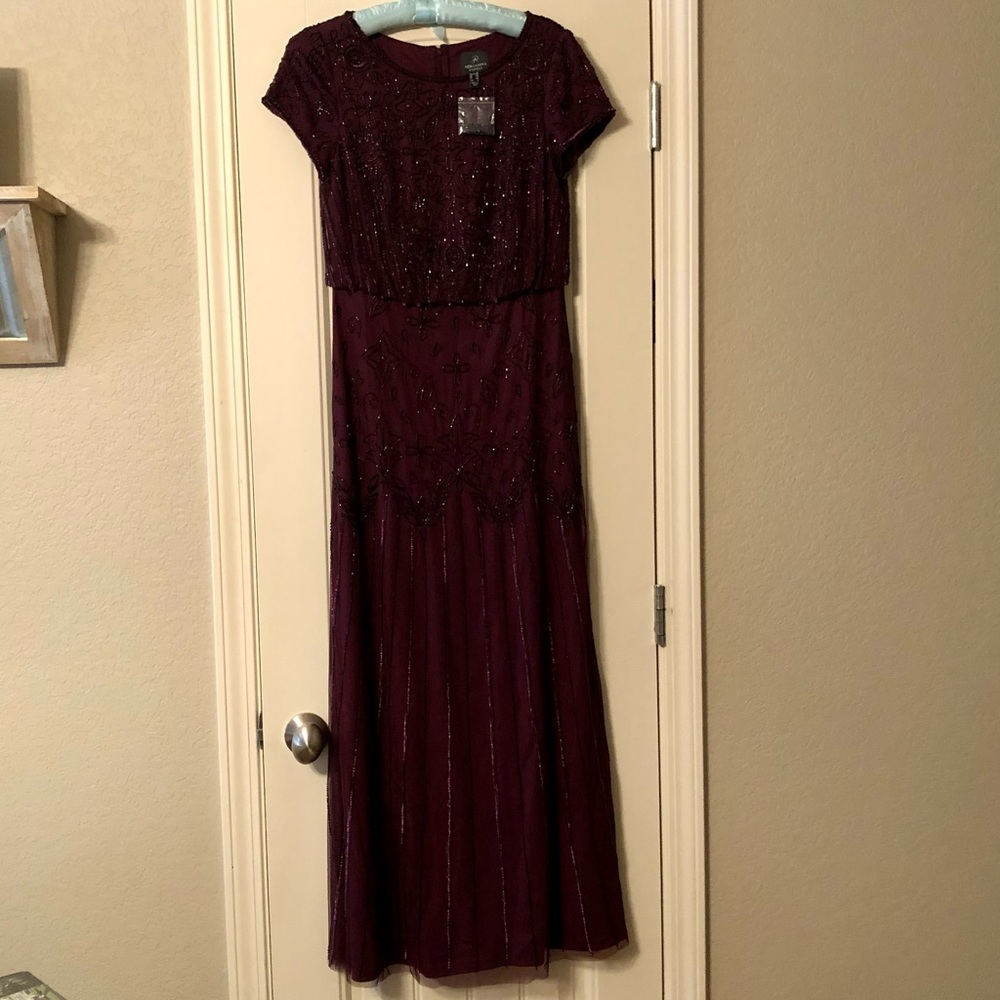 Plum sequin dress